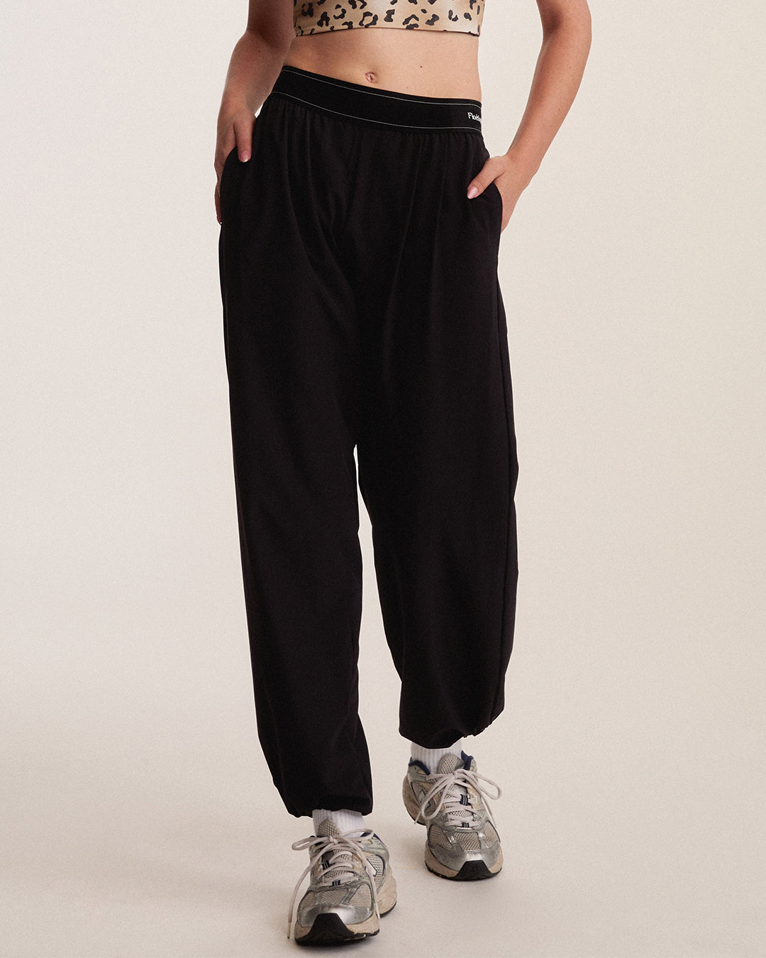 Elastic Waist Pants (with adjustable hem) - Black