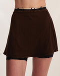 Soft Wrap Skirt - Brown