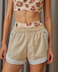 Two-Tone Shorts - Beige