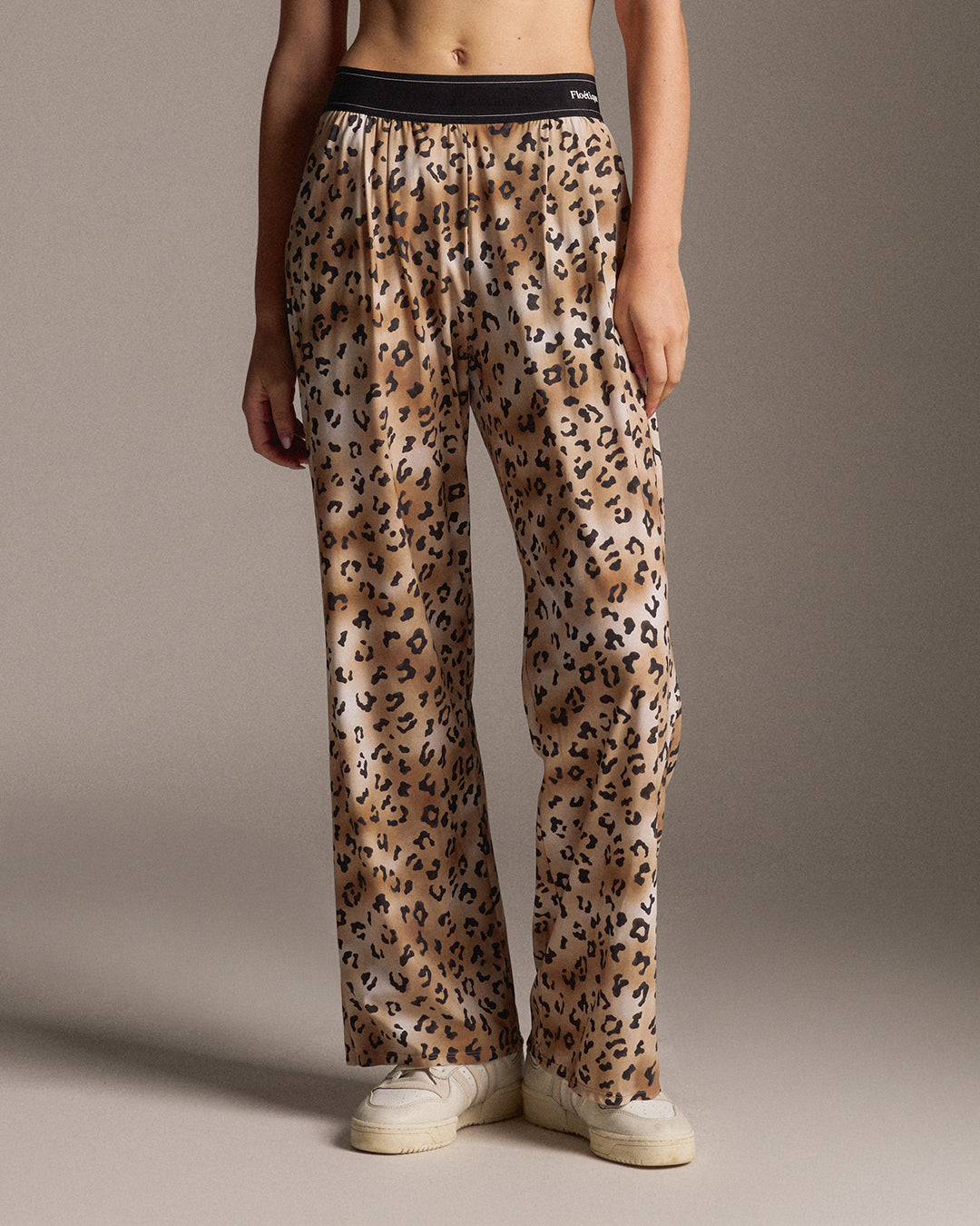 Leopard Elastic Waist Pants - Leopard