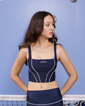 Corset Sports Bra - Navy