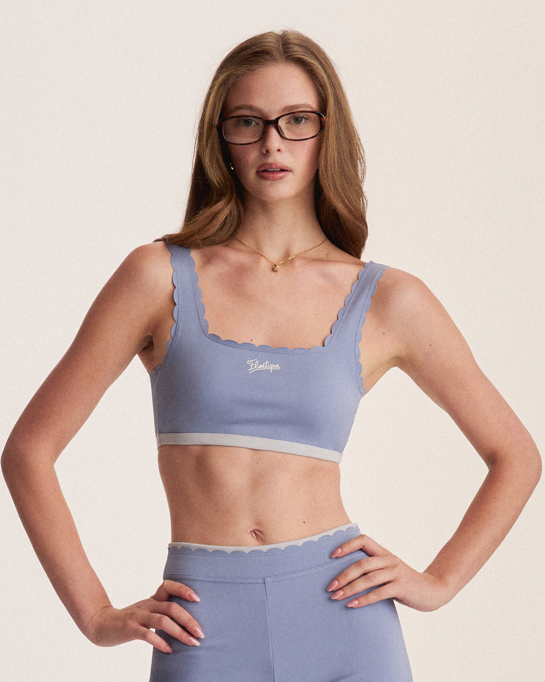 Laser Wave Sports Bra - Blue