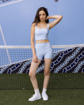 Corset Sports Bra - Smokey Blue