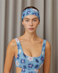 Flower Leopard Headband - Pansy Bule