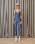 Flower Eyelet Jumpsuit - Blue Berry