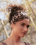 Velvet Leopard Headband - Choco Mousse
