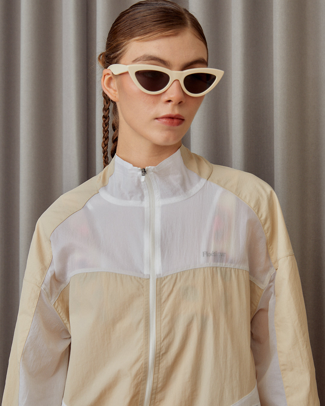 Two-Tone Windbreaker - Beige