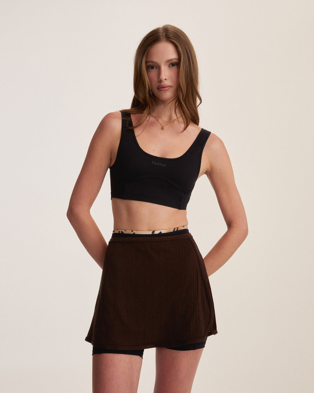 Soft Wrap Skirt - Brown