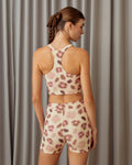 Flower Leopard Shorts - Tiger Lily Cream