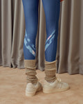 Chevron Insert Leggings - Blue Berry