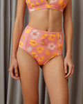 Flower Leopard Bikini Bottoms - Lantana Pink