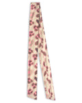 Flower Leopard Ribbon Scarf - Tiger Lily Cream