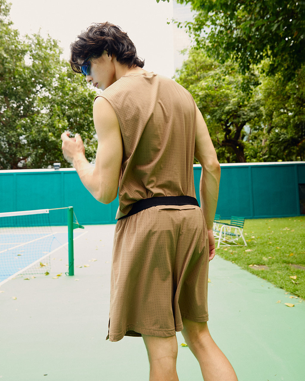 Men's Airdot Running Shorts - Tan