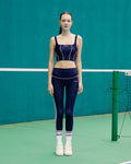 Side-Stripes Leggings - Navy