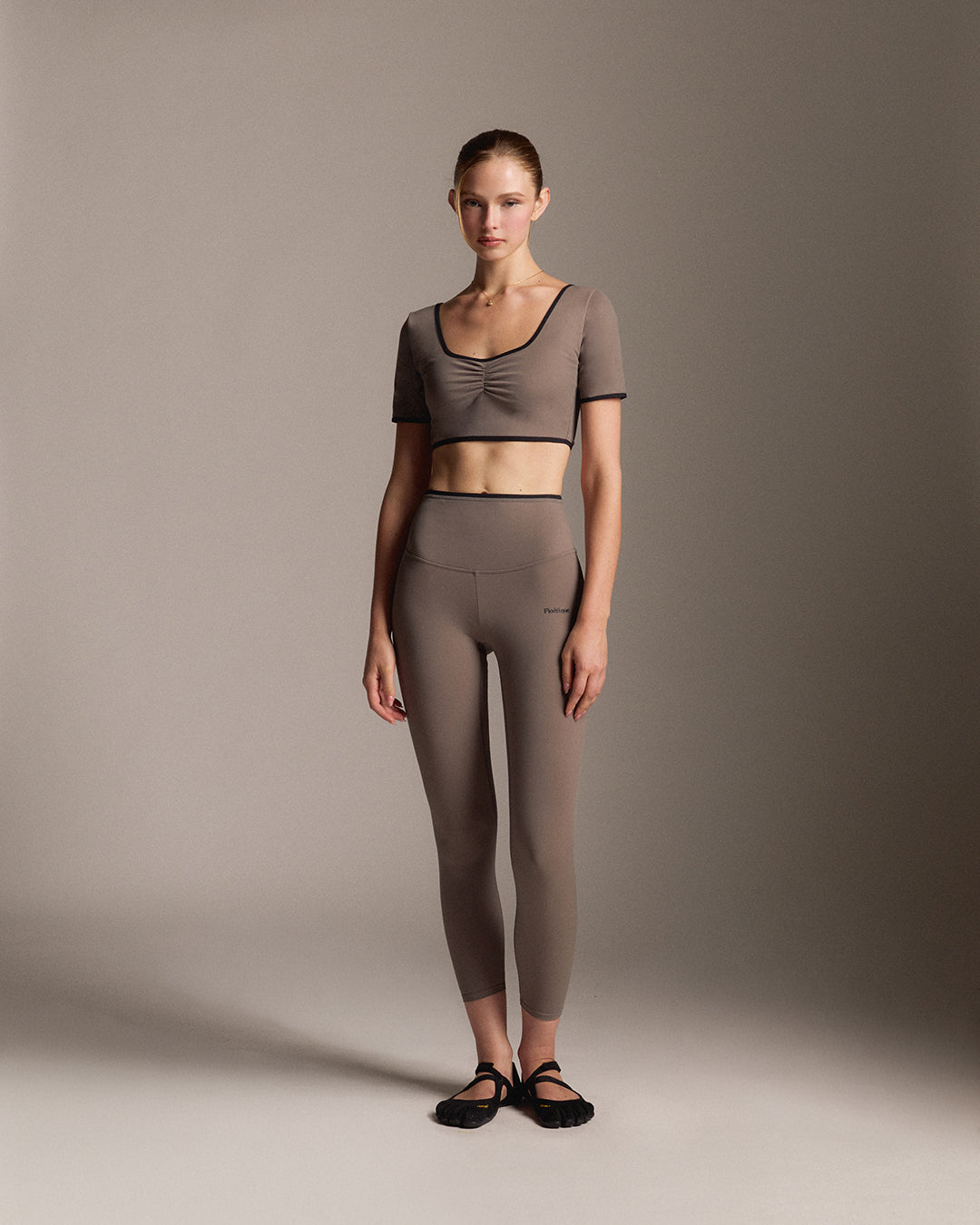 Heartline Crop Top - Taupe