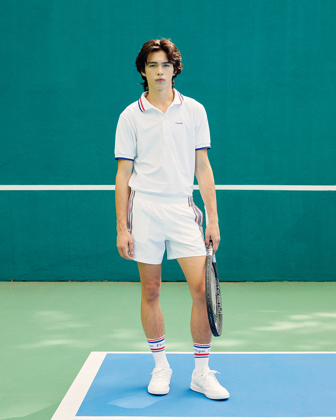 Men's Tennis Shorts - Red&Blue Stripes
