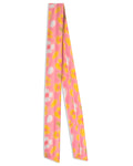 Flower Leopard Ribbon Scarf - Lantana Pink