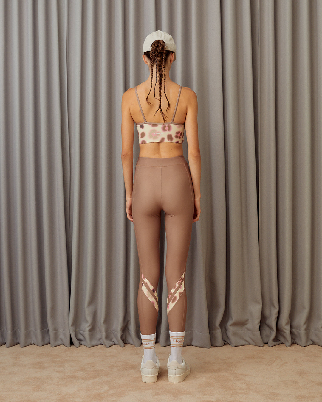 Chevron Insert Leggings - Choco Mousse