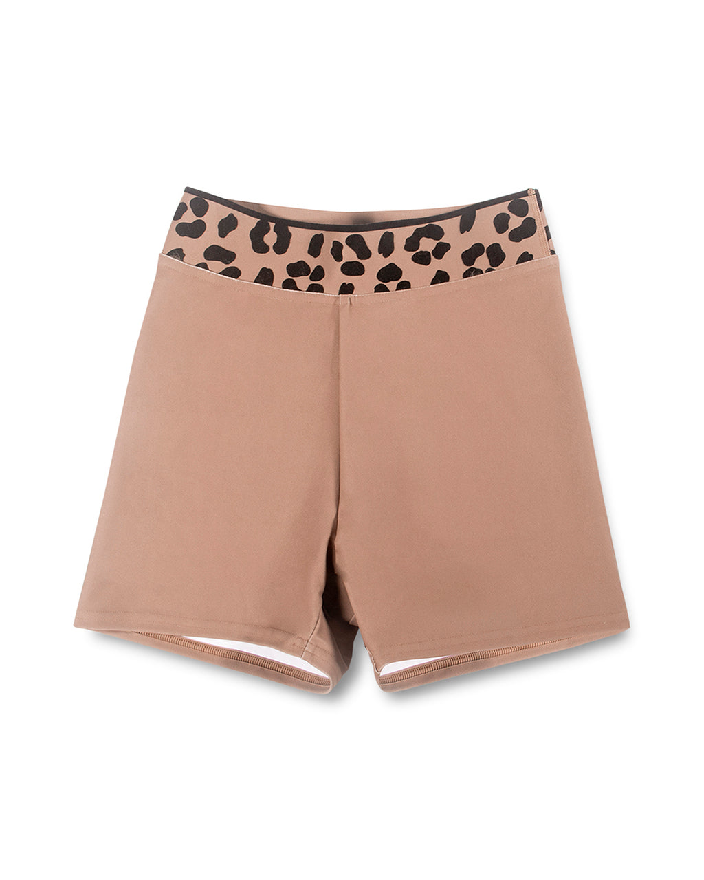 Velvet Leopard Shorts - Choco Mousse