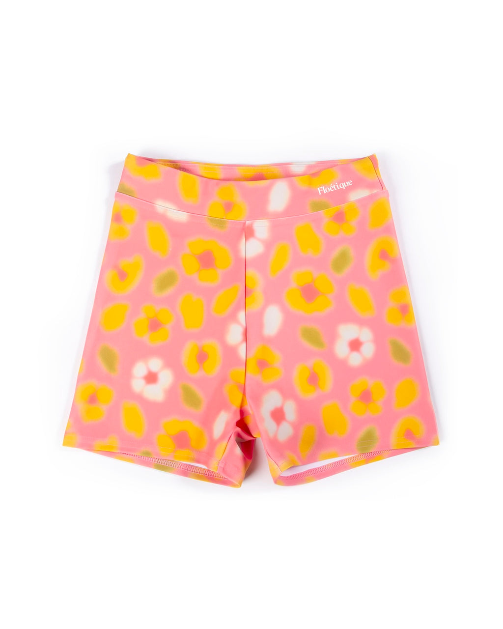 Flower Leopard Shorts - Lantana Pink