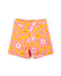 Flower Leopard Shorts - Lantana Pink